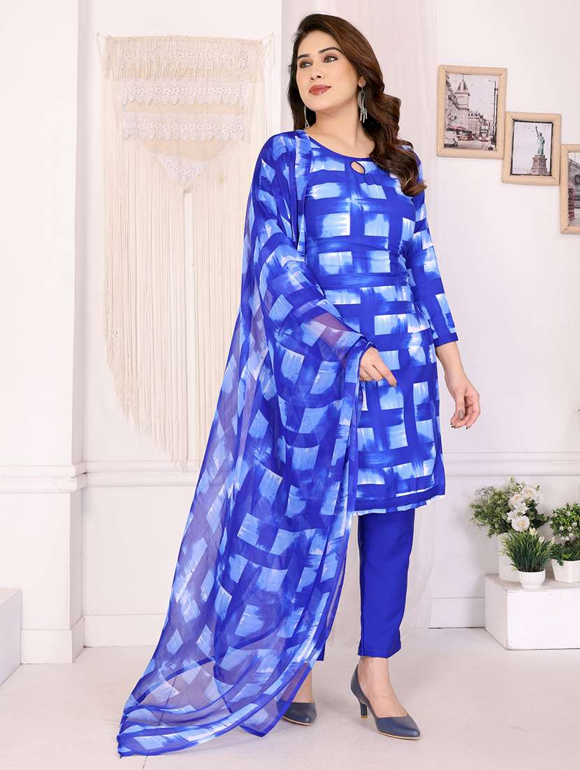 women printed unstitched suit set - 22075624 -  Standard Image - 1