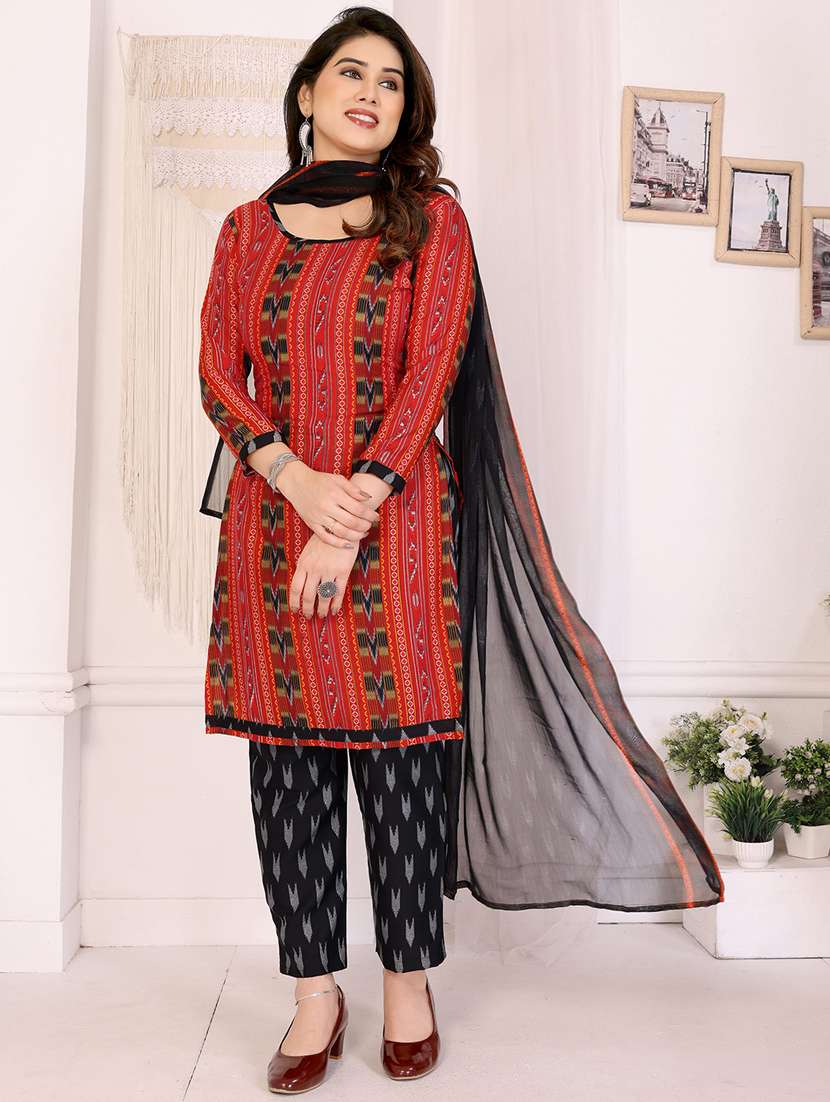 women printed unstitched suit set - 22075625 -  Standard Image - 1