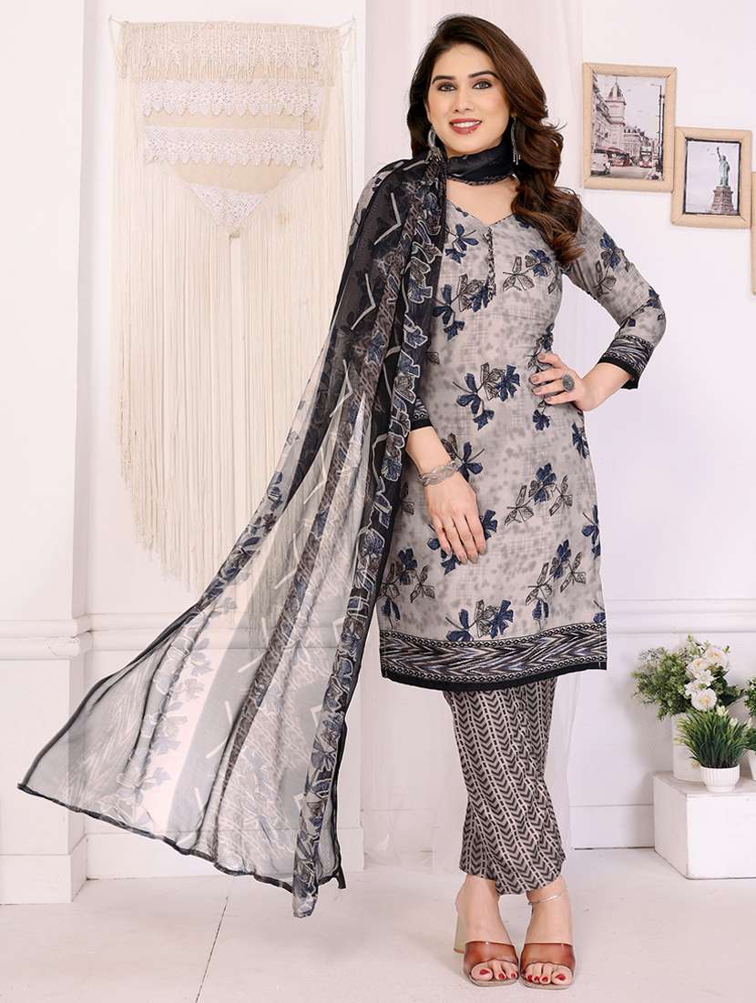 Women Floral Printed Unstitched Suit Set - 22075627 -  Standard Image - 1