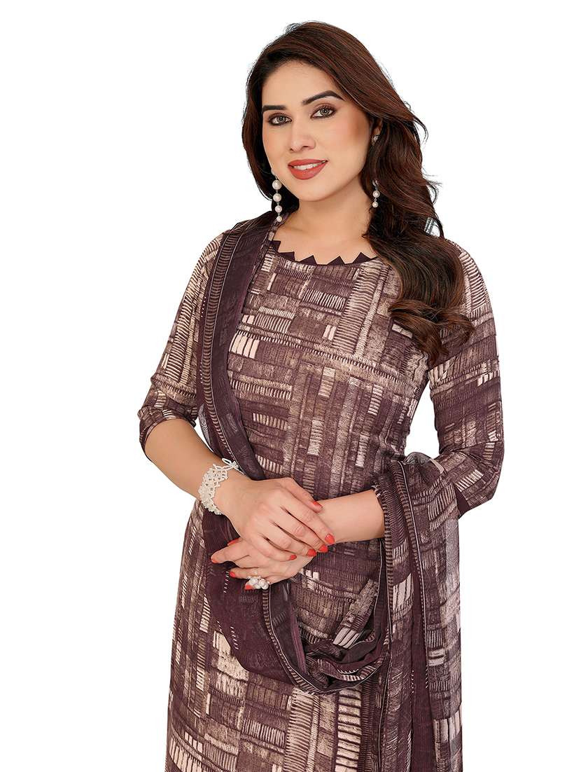 women printed unstitched suit set - 22075803 -  Standard Image - 4