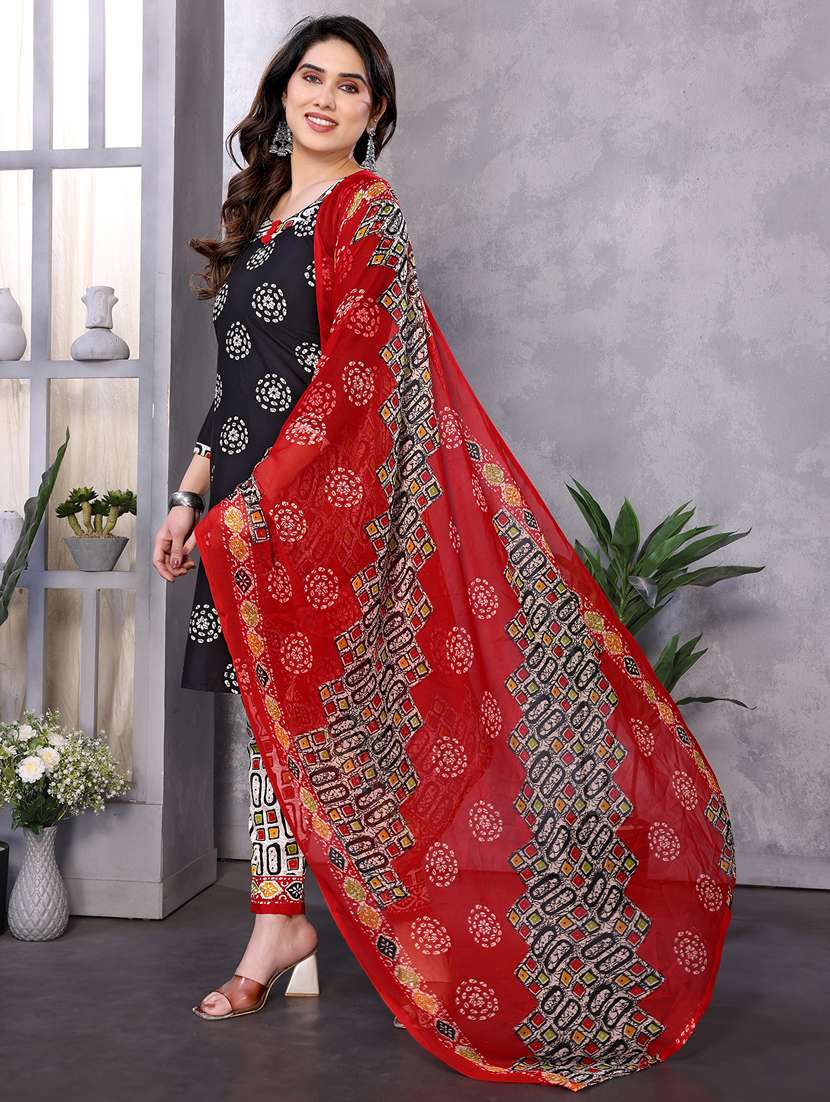 women printed unstitched suit set - 22075807 - Standard Image - 1