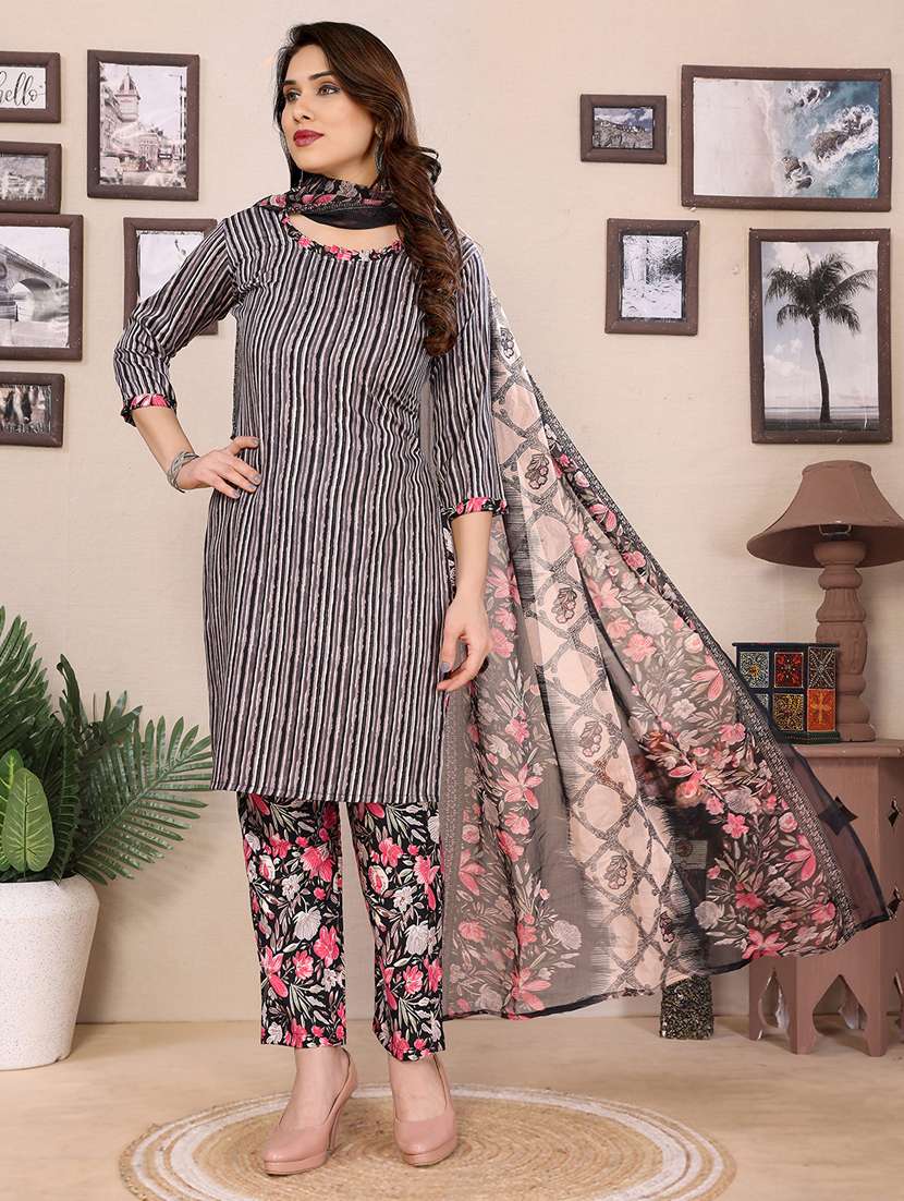 women printed unstitched suit set - 22075808 - Standard Image - 1