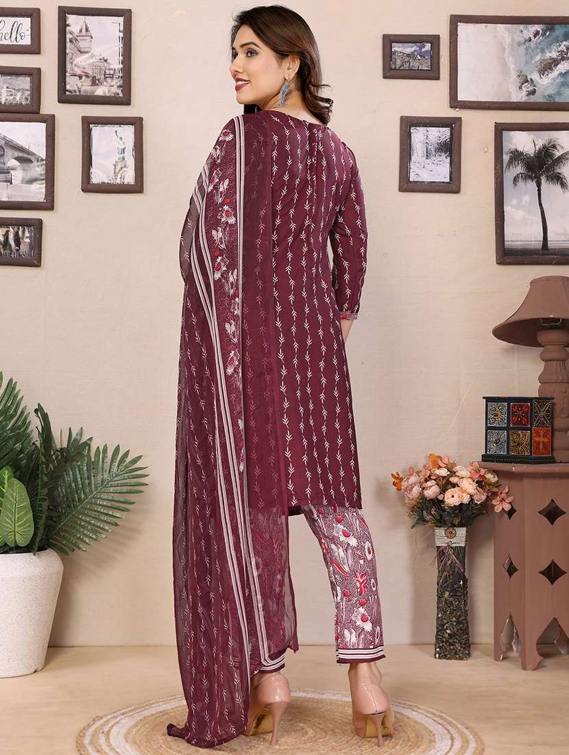 women printed unstitched suit set - 22075809 -  Standard Image - 4