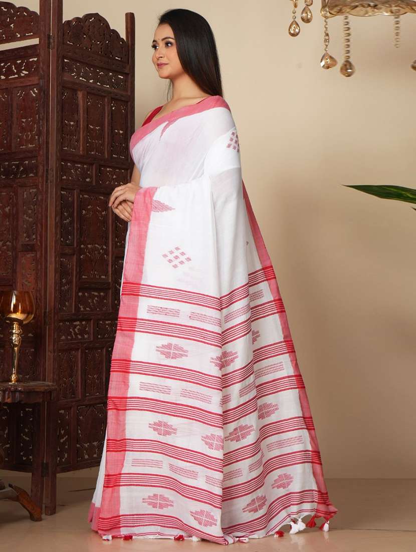 women self design handloom saree with blouse - 22076026 -  Standard Image - 1