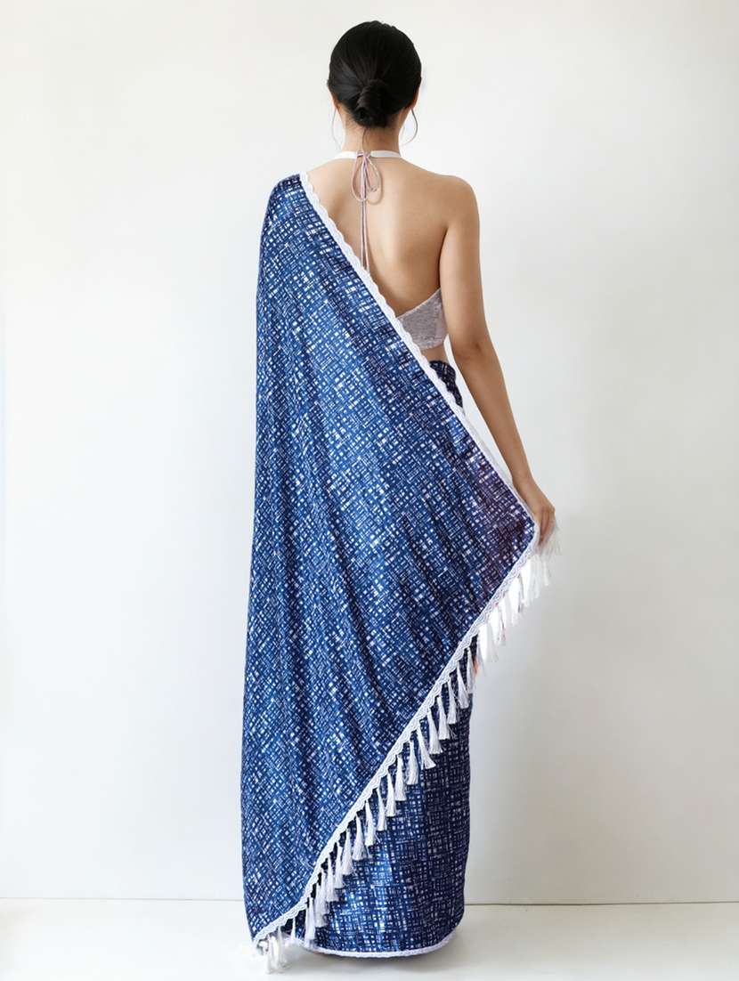 women printed casual wear saree with blouse - 22076030 -  Standard Image - 1