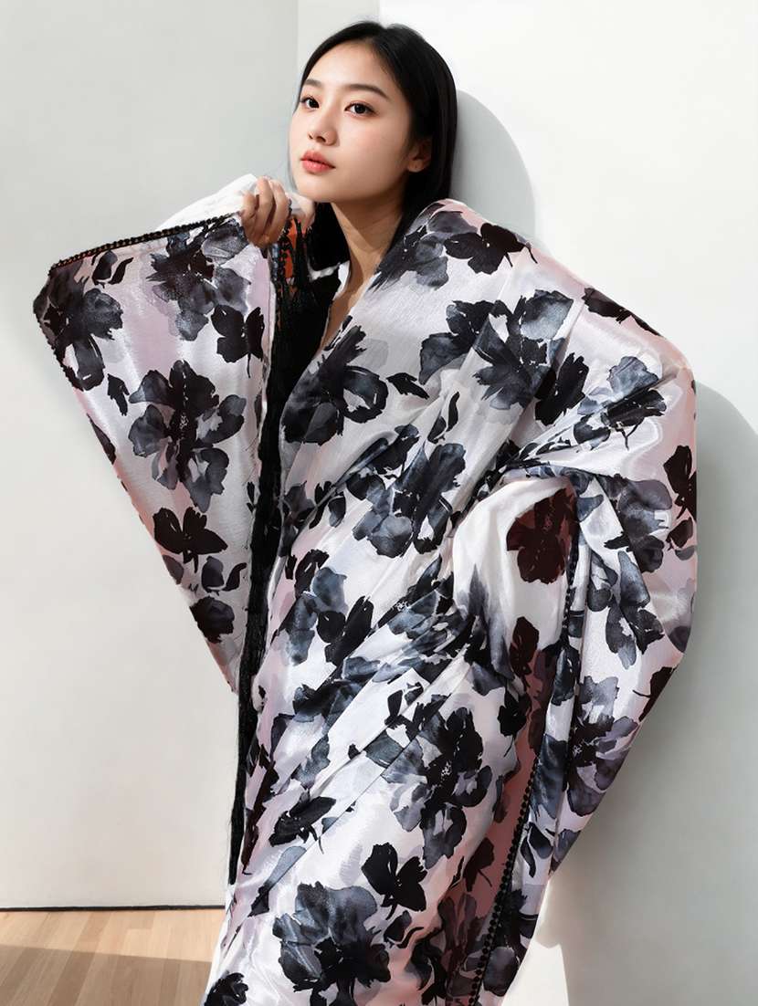 women printed casual wear saree with blouse - 22076083 -  Standard Image - 1