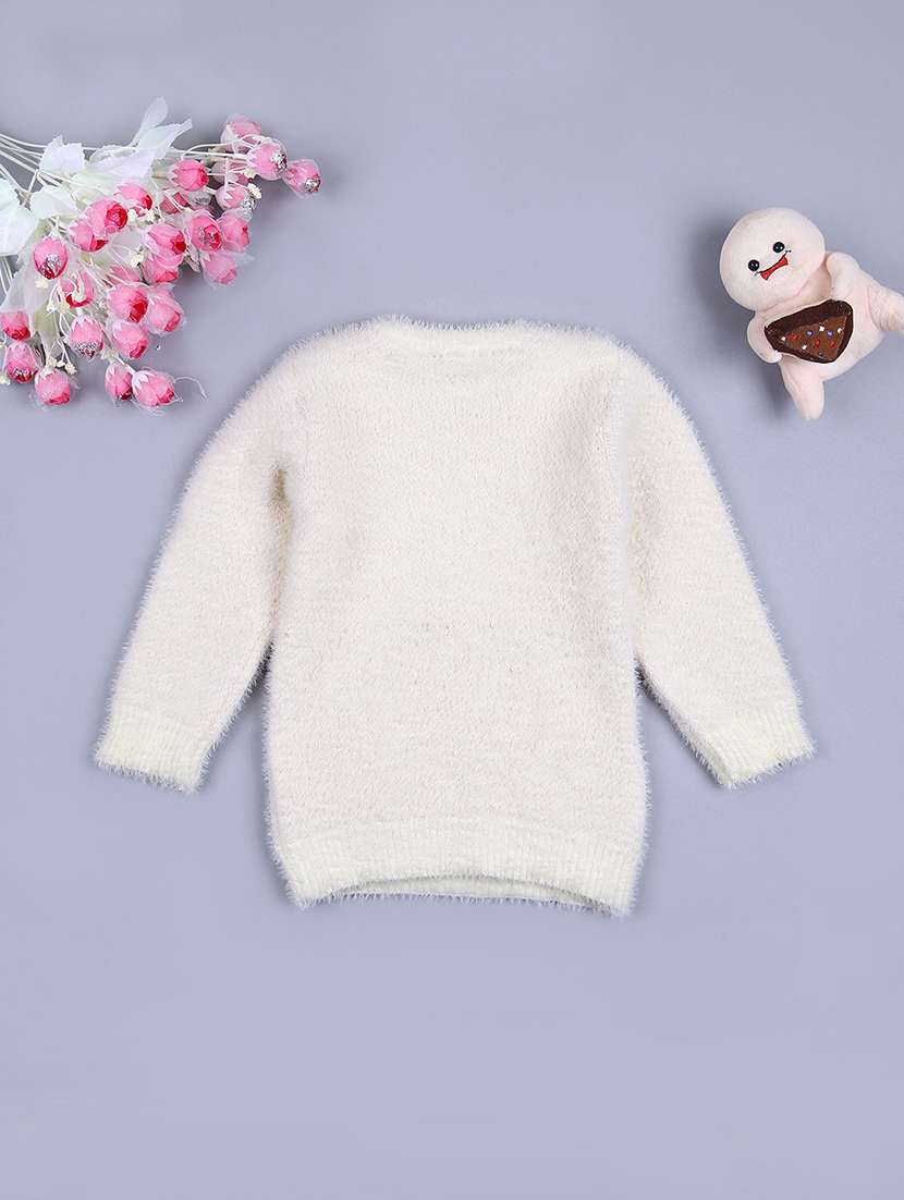 girls self designed long sleeve sweater - 22076108 -  Standard Image - 1