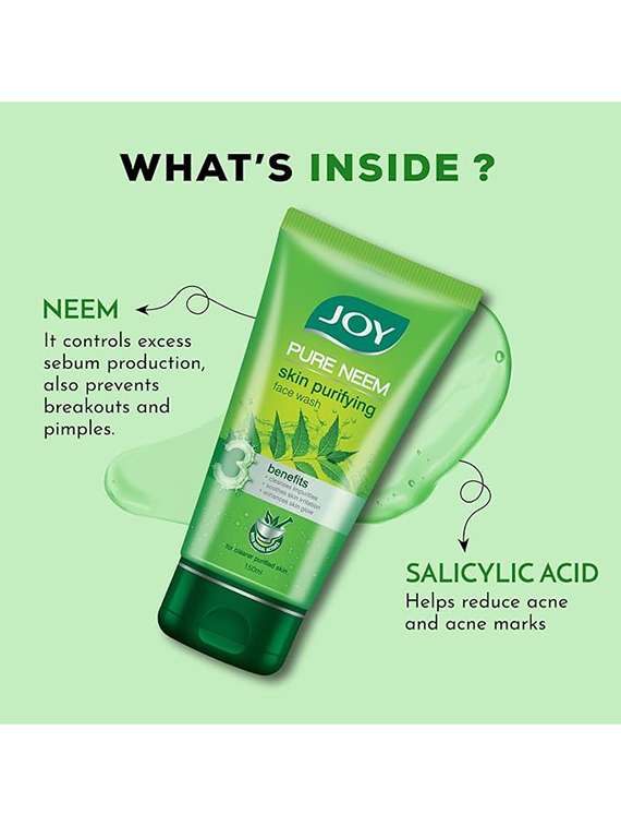 joy-pure neem skin purifying face wash-150 ml - 22076256 -  Standard Image - 1