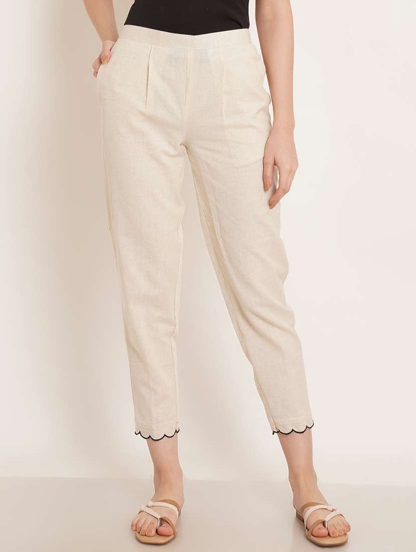 women embroidered three quarter sleeve kurta pant set - 22076292 -  Standard Image - 4