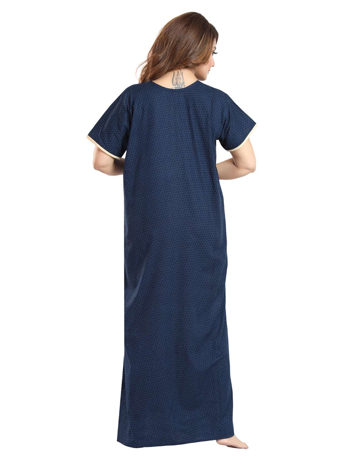 women printed short sleeve nighty - 22076324 -  Standard Image - 4