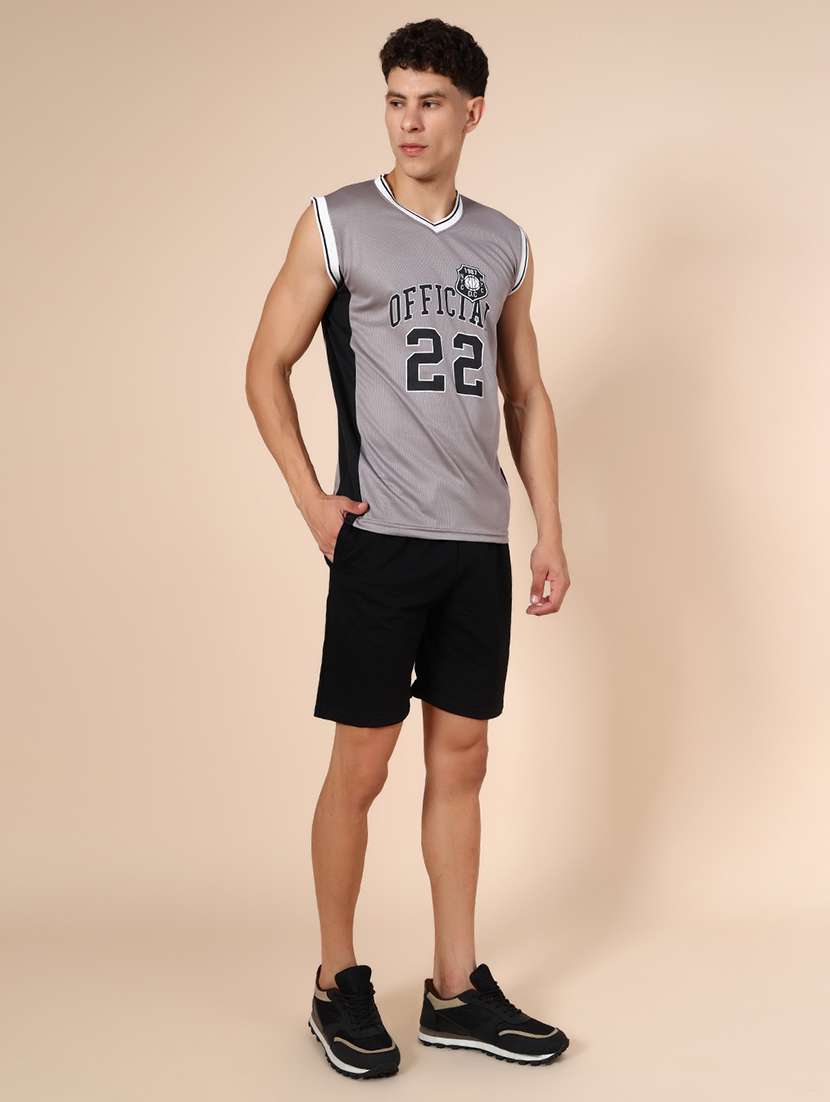 men front print sleeveless regular fit t-shirt - 22076335 - Standard Image - 4