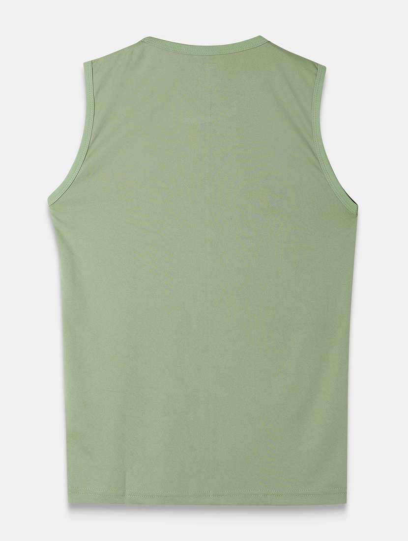 men front print sleeveless regular fit t-shirt - 22076336 - Standard Image - 1
