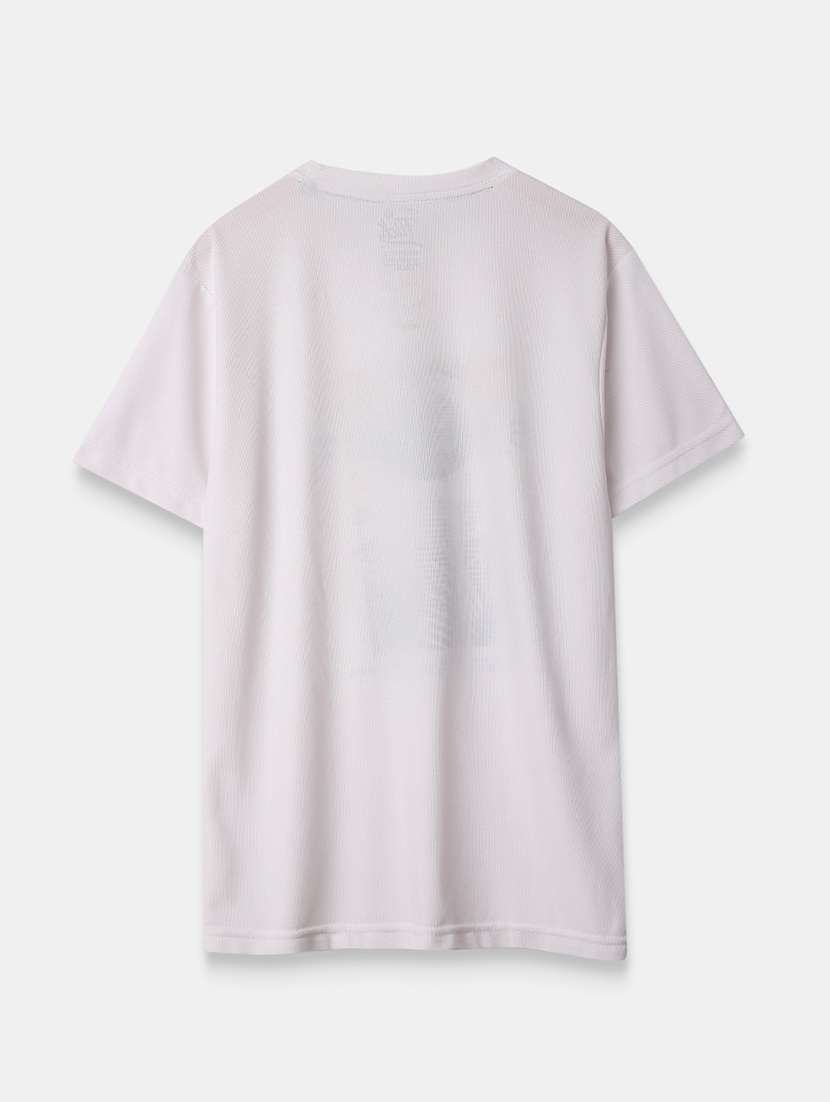 men front print round neck regular fit t-shirt - 22076337 - Standard Image - 1
