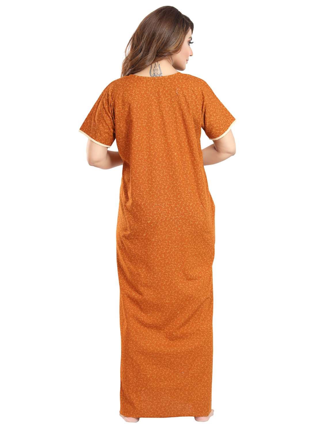 women printed short sleeve nighty - 22076349 -  Standard Image - 4