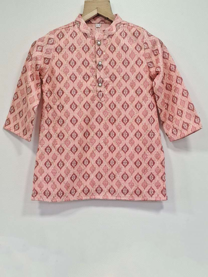 boys printed long sleeve kurta & dhoti set - 22076377 -  Standard Image - 4