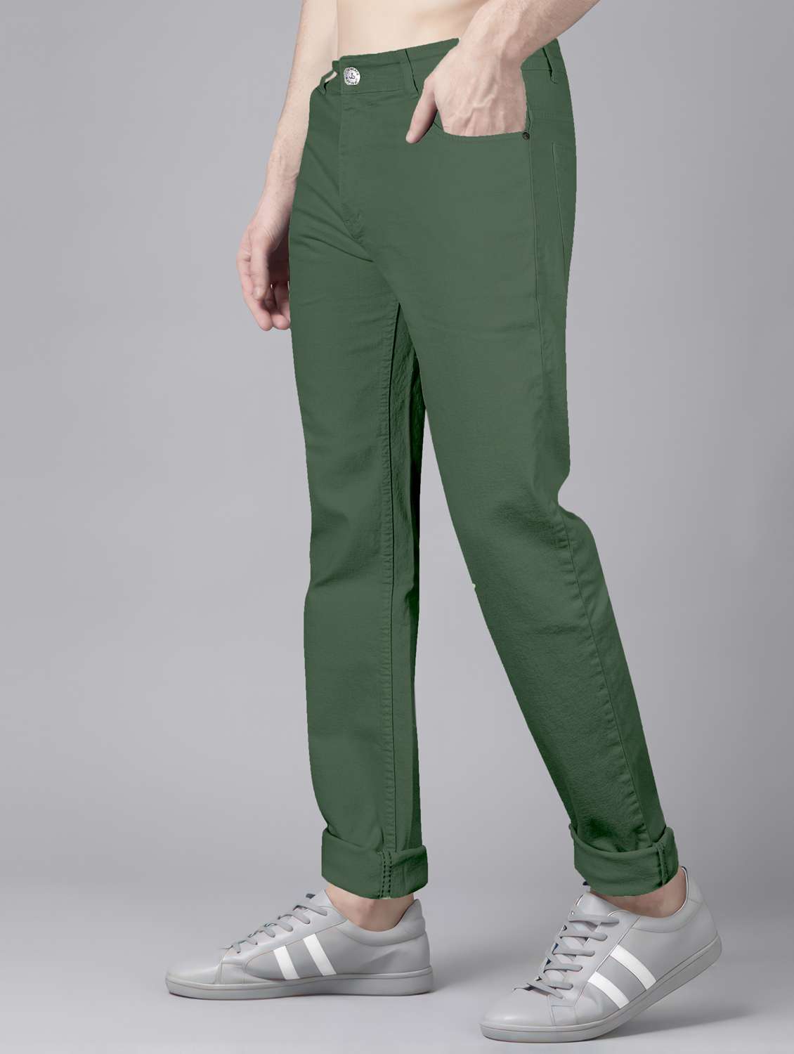 men plain mid rise full length jeans - 22076410 -  Standard Image - 1