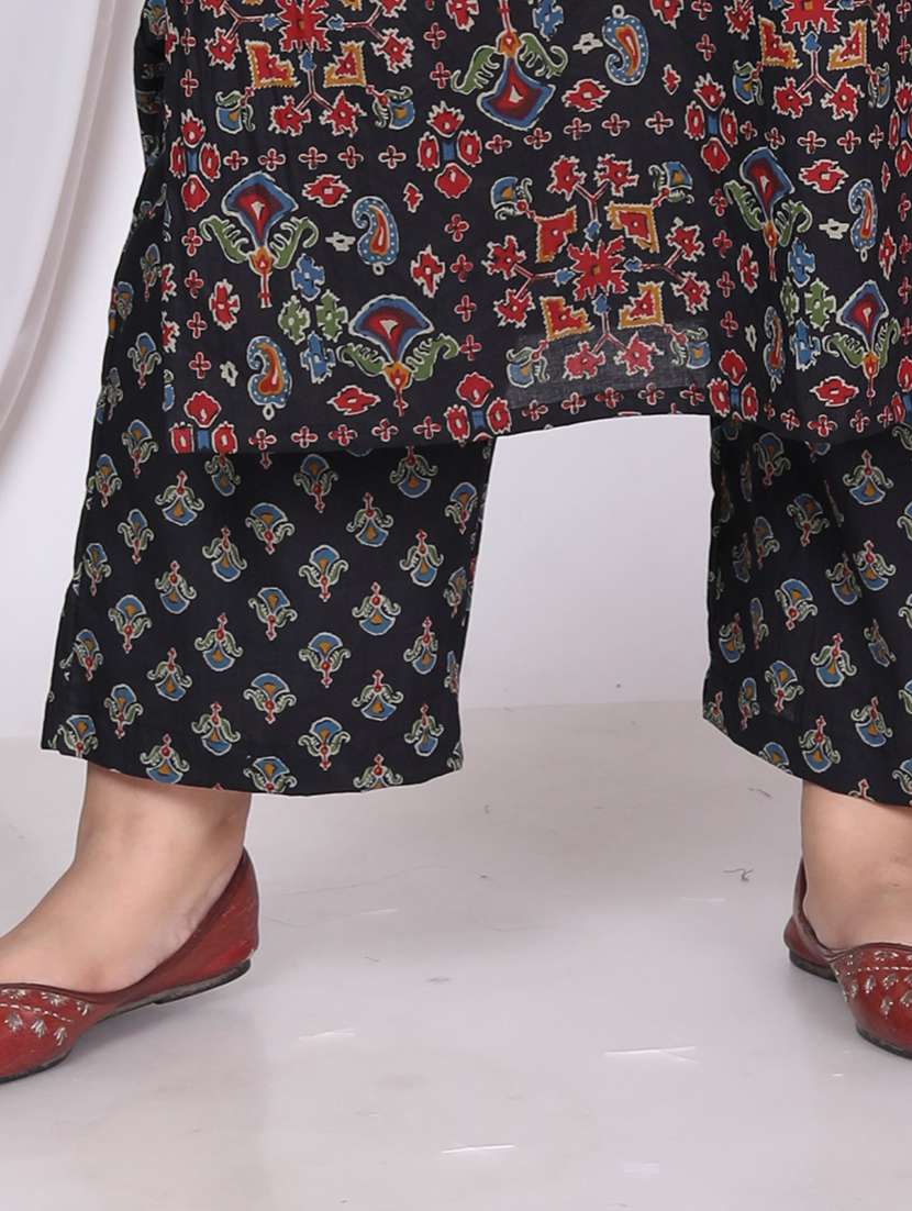 women printed three quarter sleeve kurta pant with dupatta set - 22076480 -  Standard Image - 4