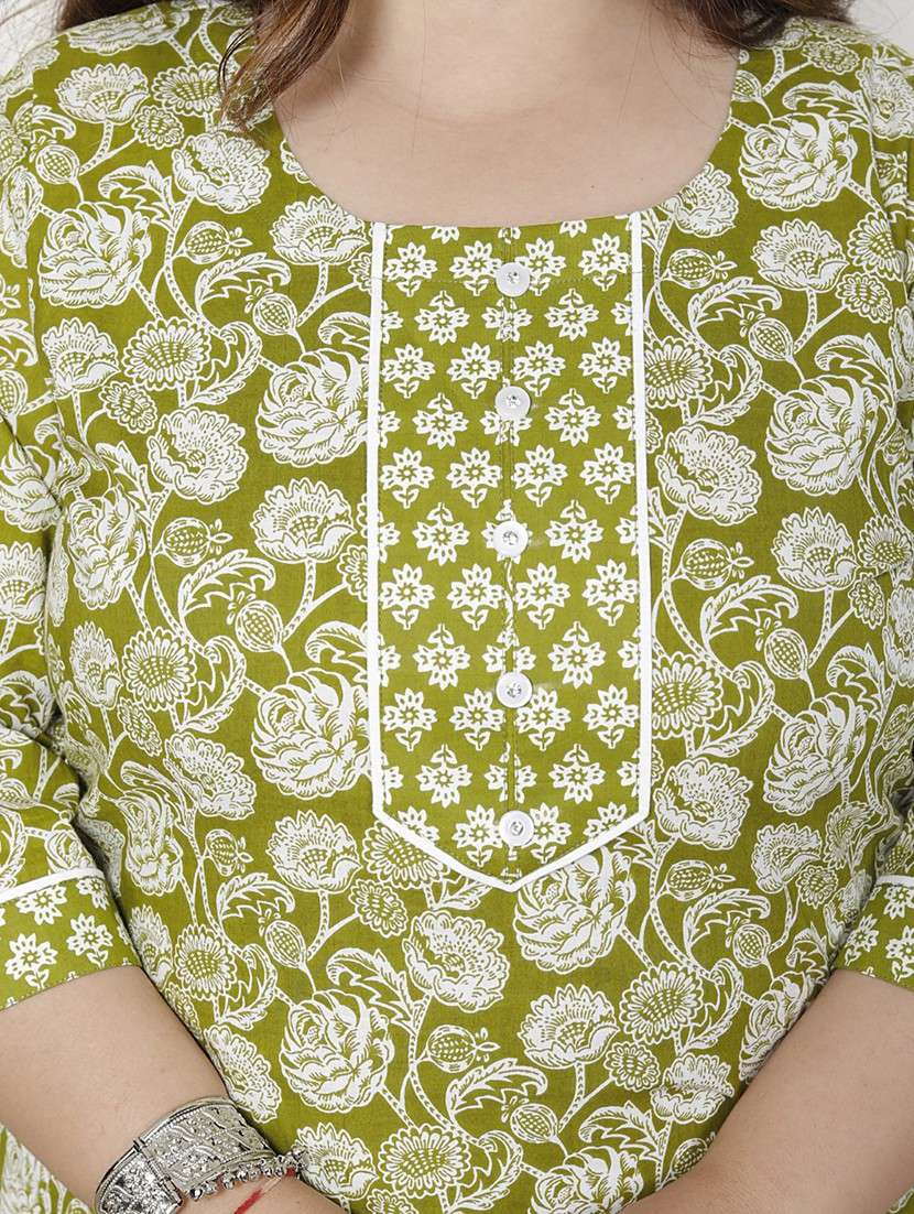 women floral printed three quarter sleeve kurta pant with dupatta set - 22076522 -  Standard Image - 4