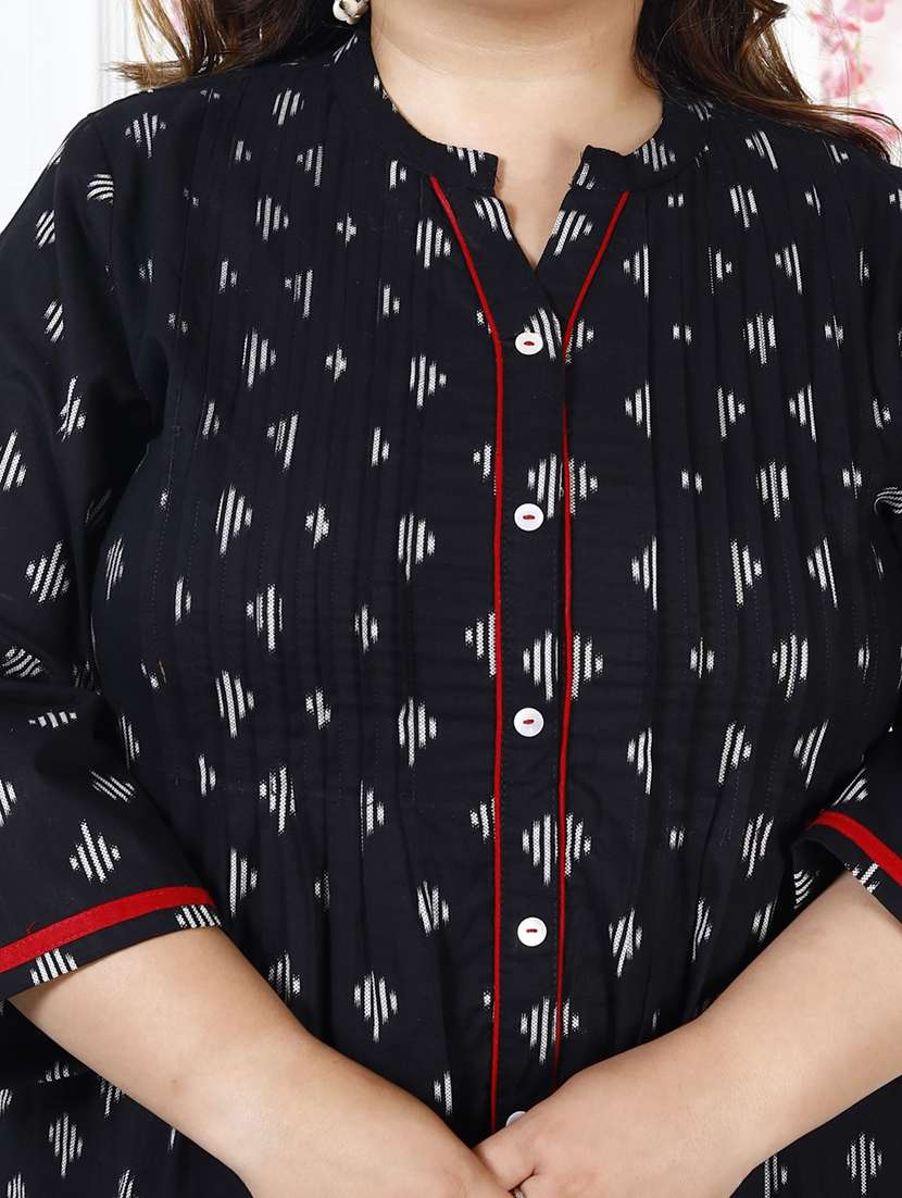 women plus size printed long sleeve a-line dress - 22076711 -  Standard Image - 4