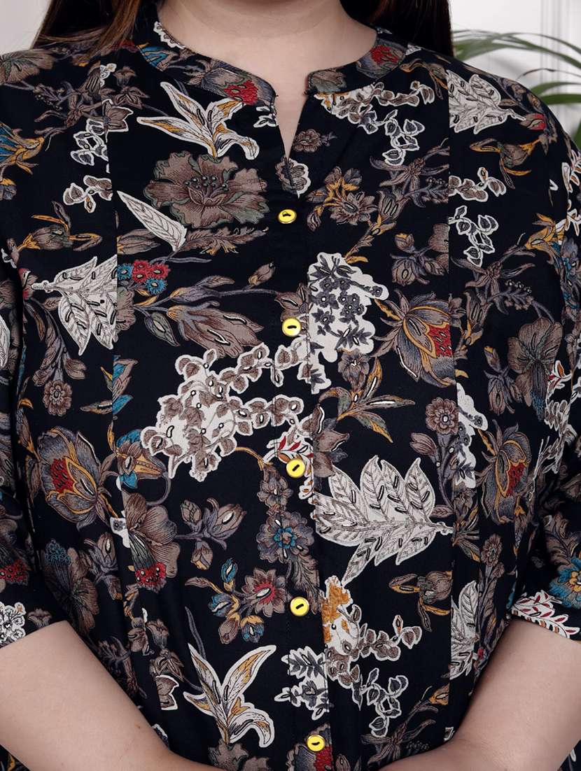 women plus size printed three quarter sleeve dress - 22076794 -  Standard Image - 4