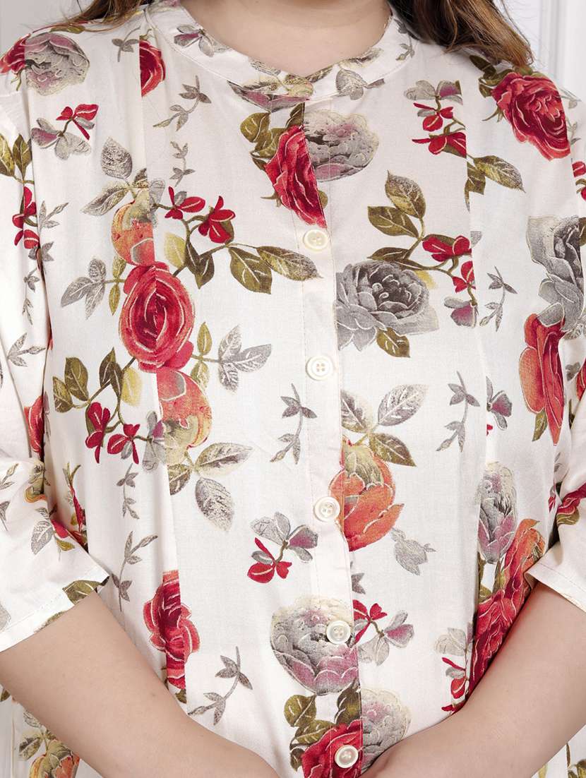 women plus size printed three quarter sleeve dress - 22076800 -  Standard Image - 4