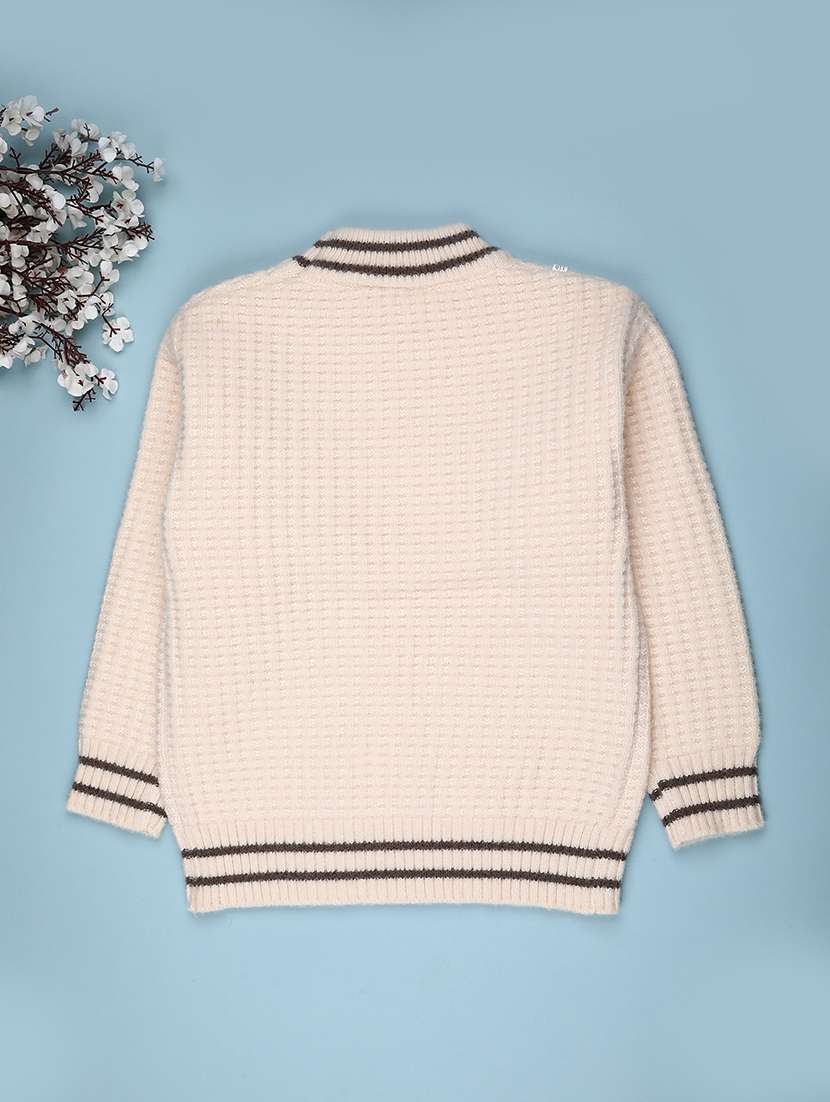 boys self design long sleeve sweater - 22077323 -  Standard Image - 1