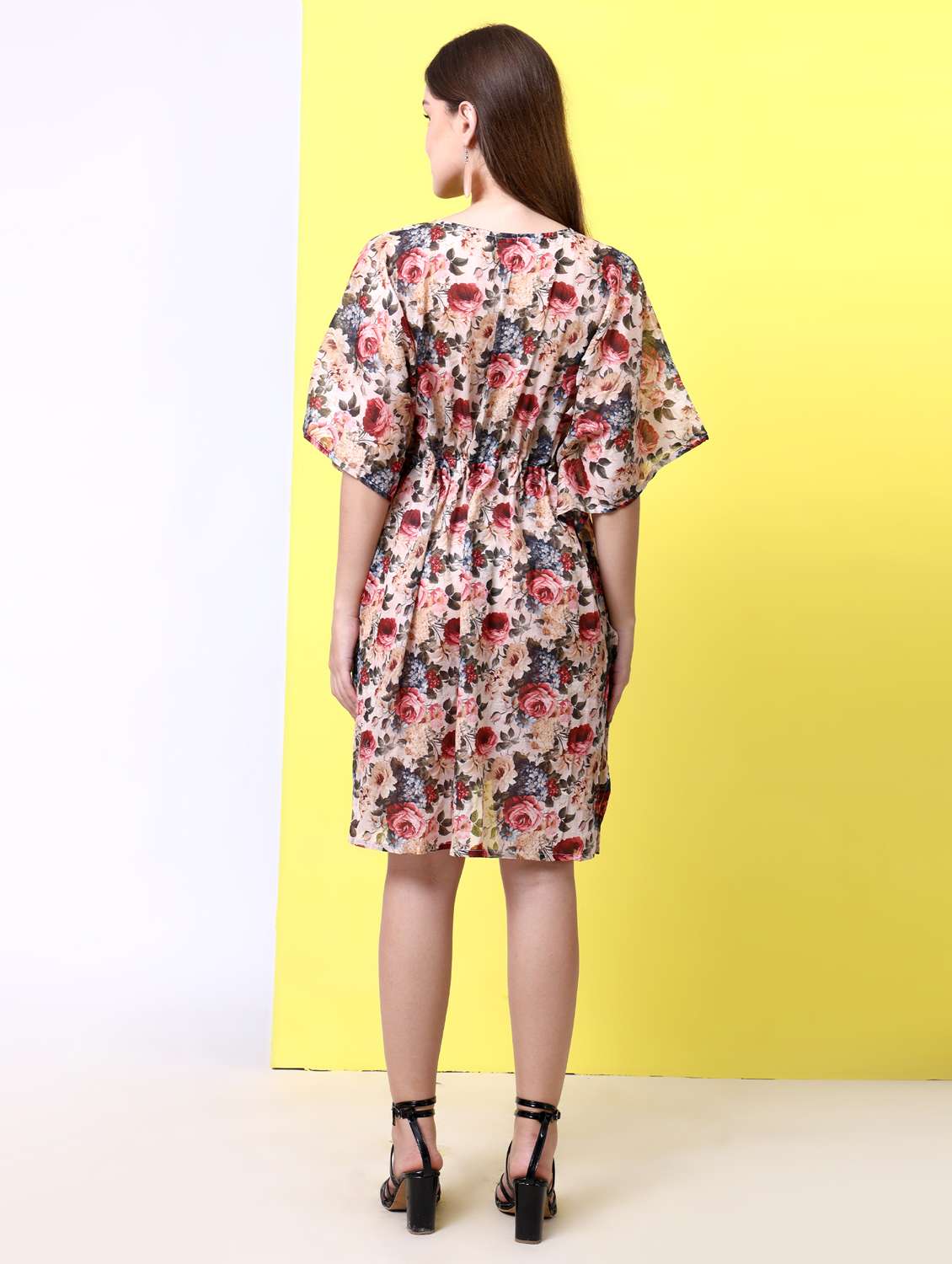 women printed kimono sleeve kaftan dress - 22077731 - Standard Image - 4