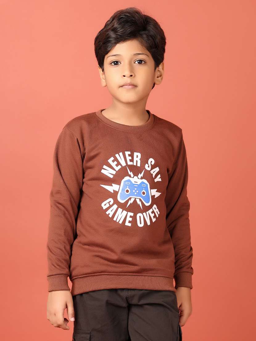 boys printed long sleeve sweatshirt - 22077733 -  Standard Image - 1