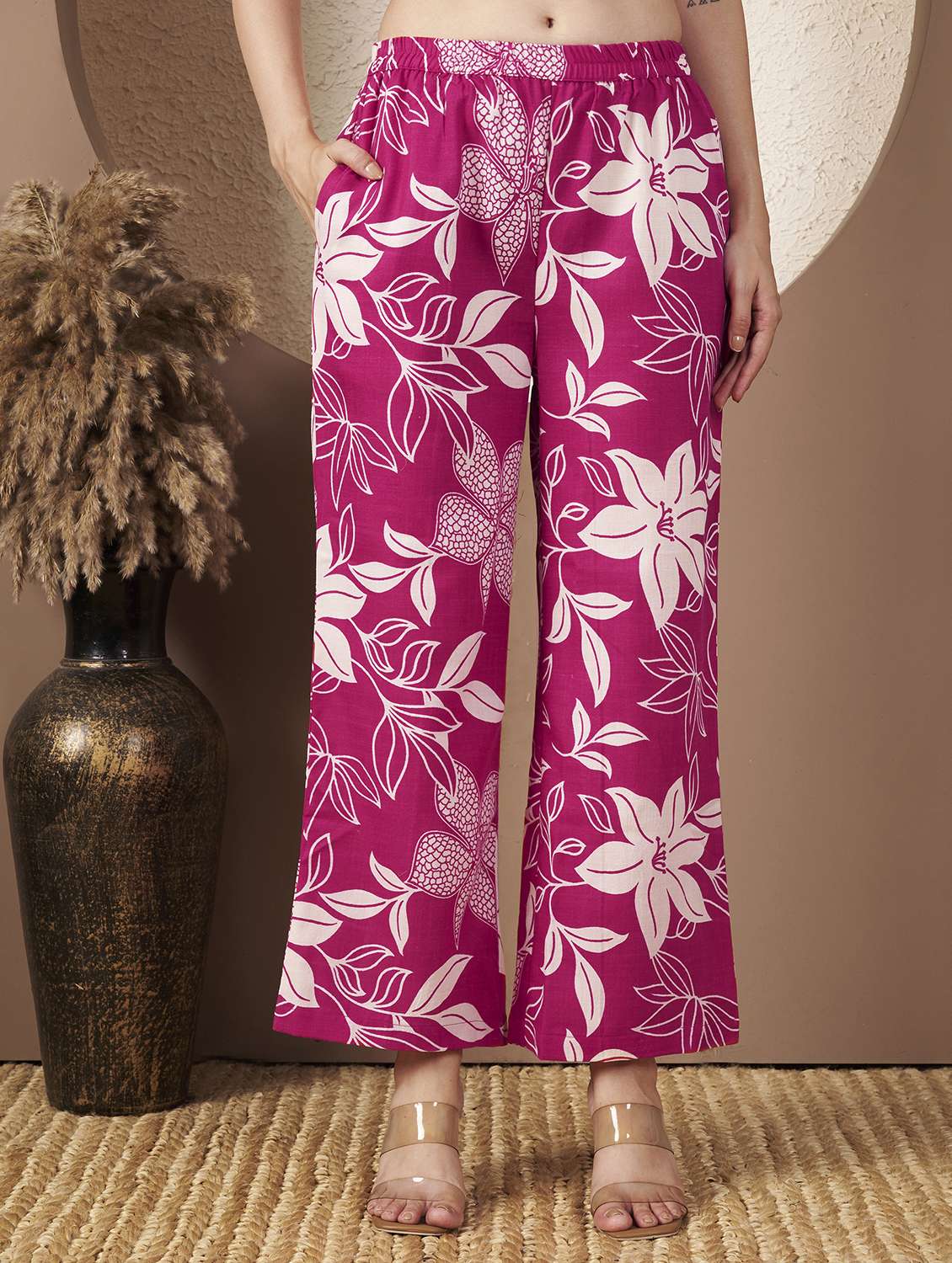 women floral print top and trouser co-ord set - 22077823 -  Standard Image - 6