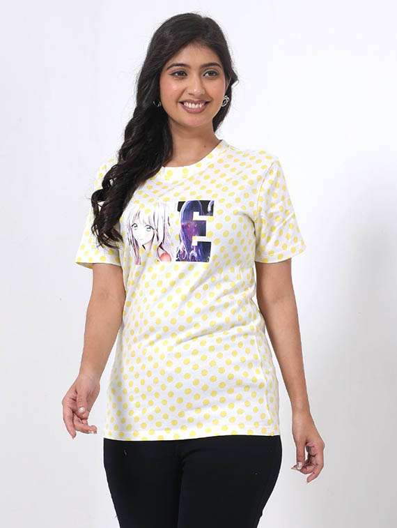 women printed round neck t-shirt - 22078256 -  Standard Image - 1