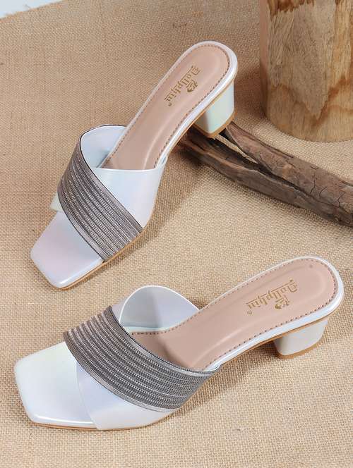 women solid slip on block heel sandal - 22078271 -  Standard Image - 0