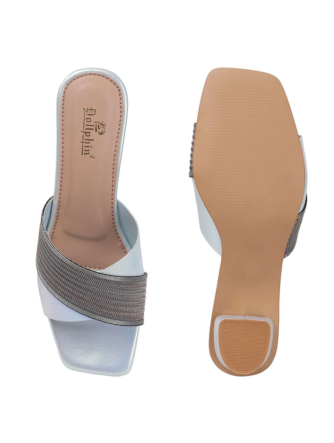 women solid slip on block heel sandal - 22078271 - Standard Image - 4