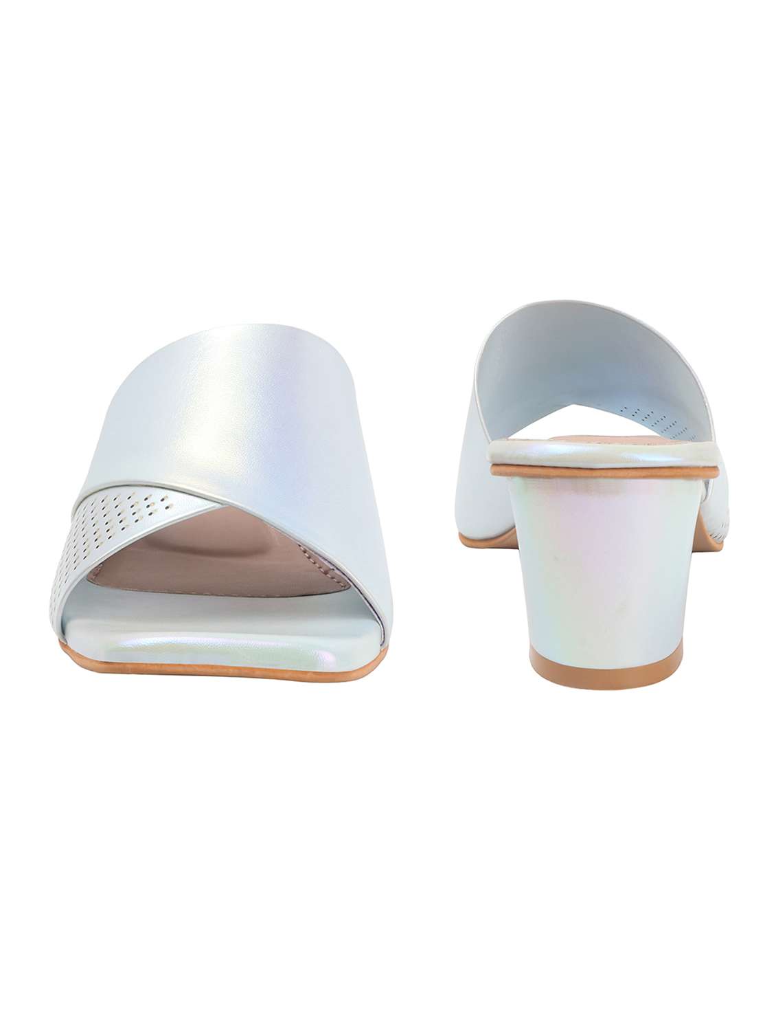 women solid slip on block heel sandal - 22078276 - Standard Image - 4