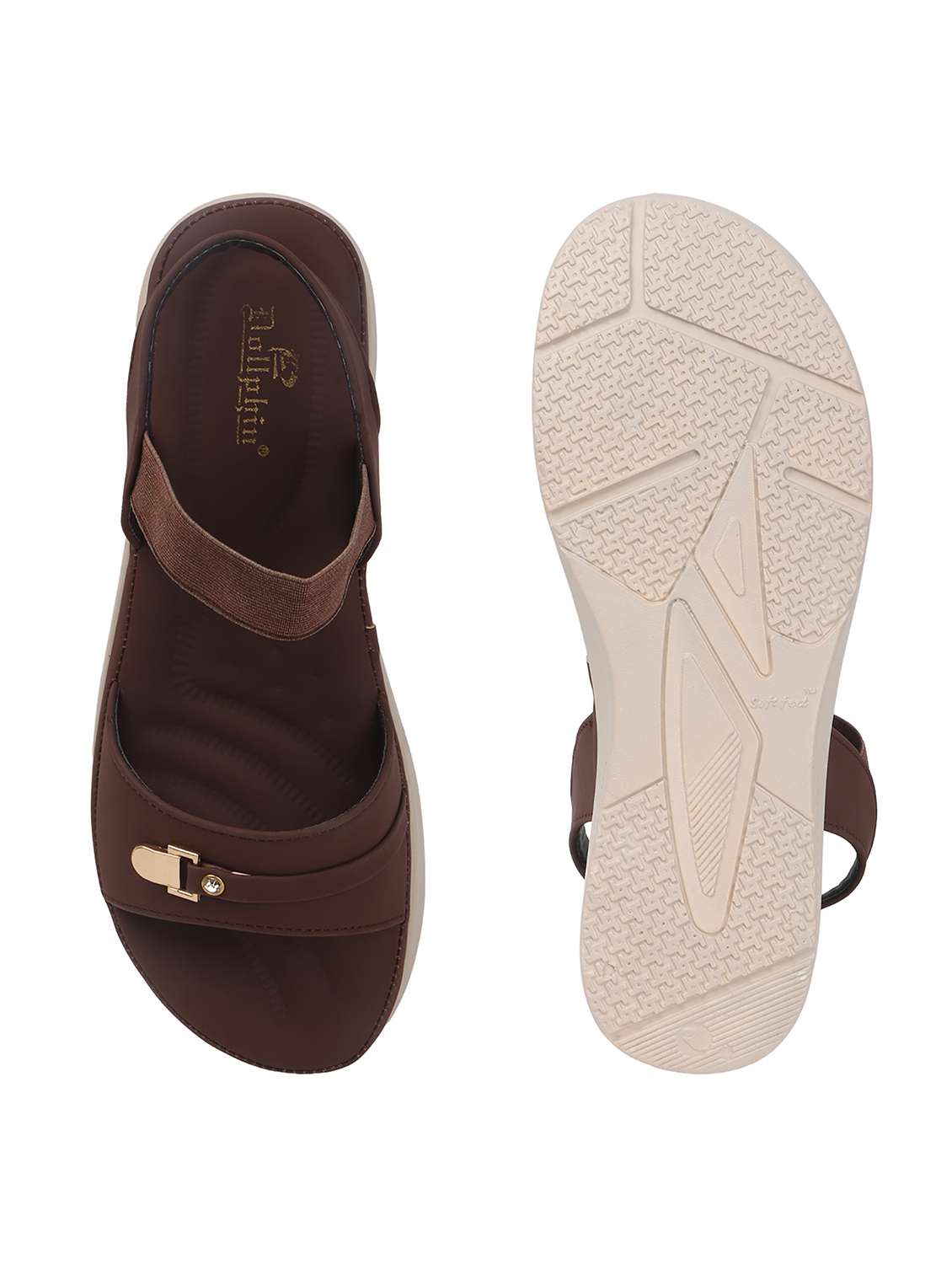 women solid back strap wedge - 22078283 - Standard Image - 4