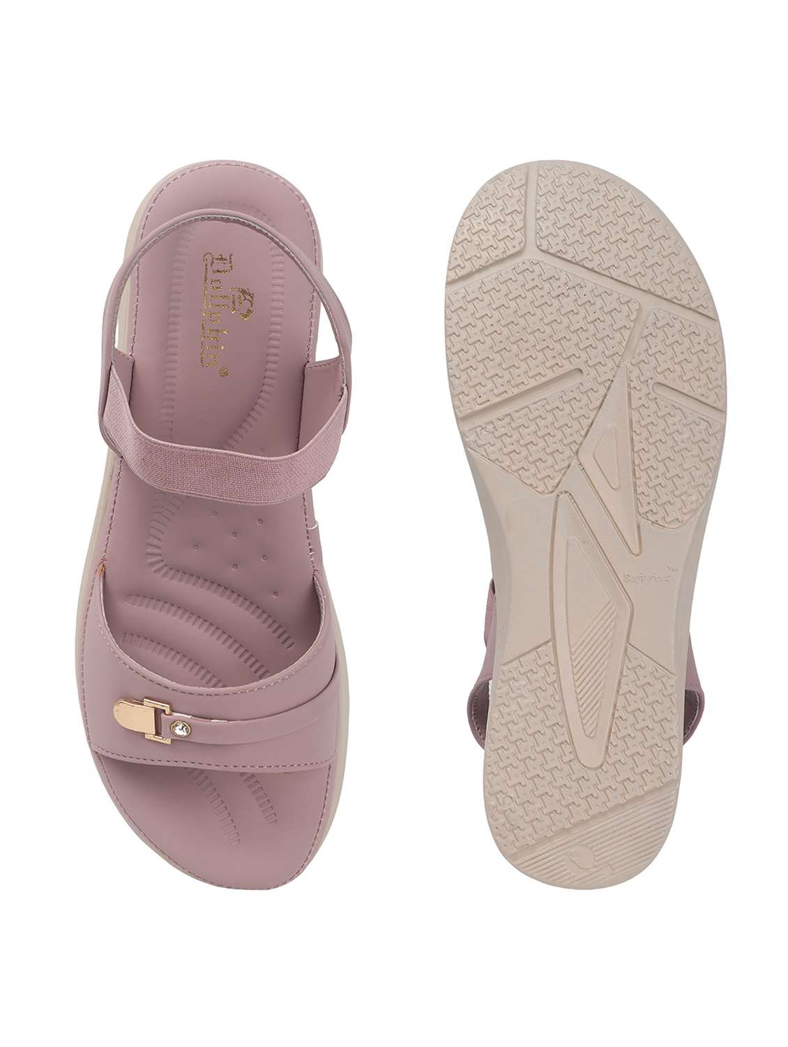 women solid back strap wedge - 22078285 - Standard Image - 4