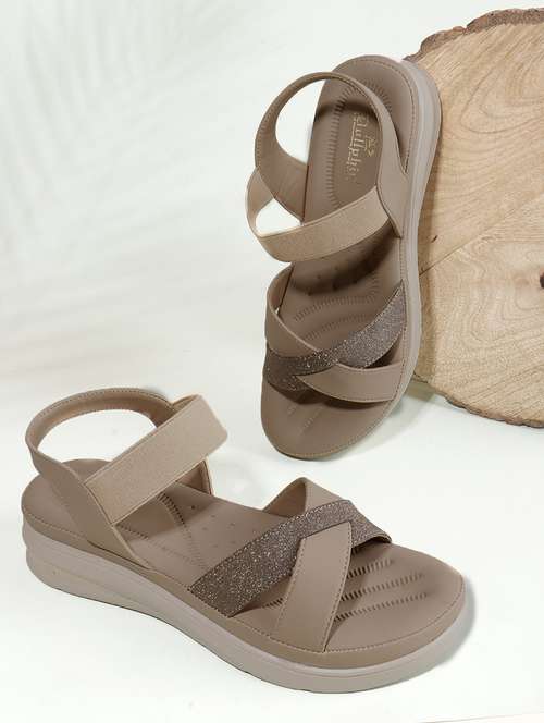 women solid back strap wedge - 22078289 -  Standard Image - 0