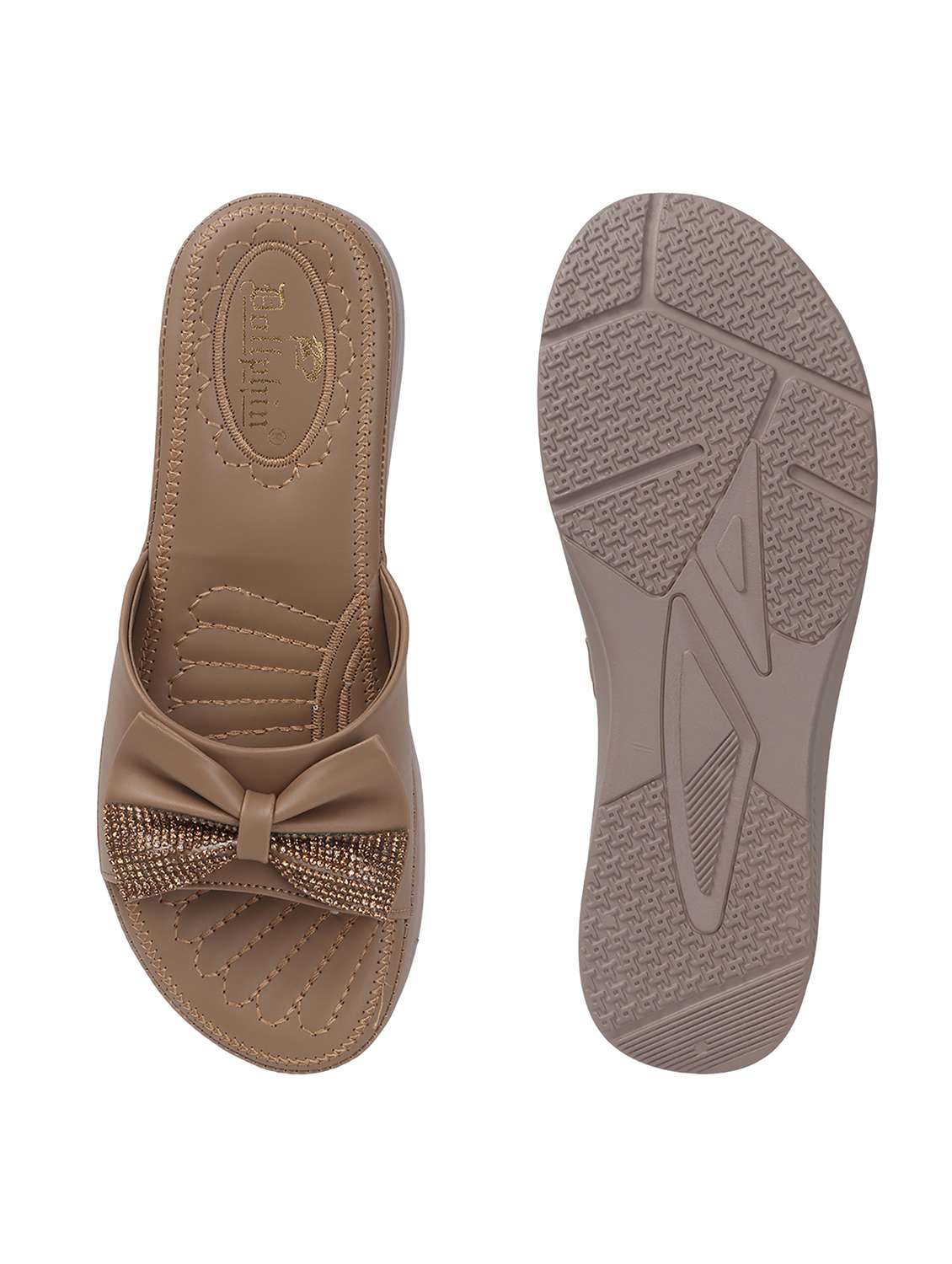 women beige slip on wedge - 22078301 - Standard Image - 4