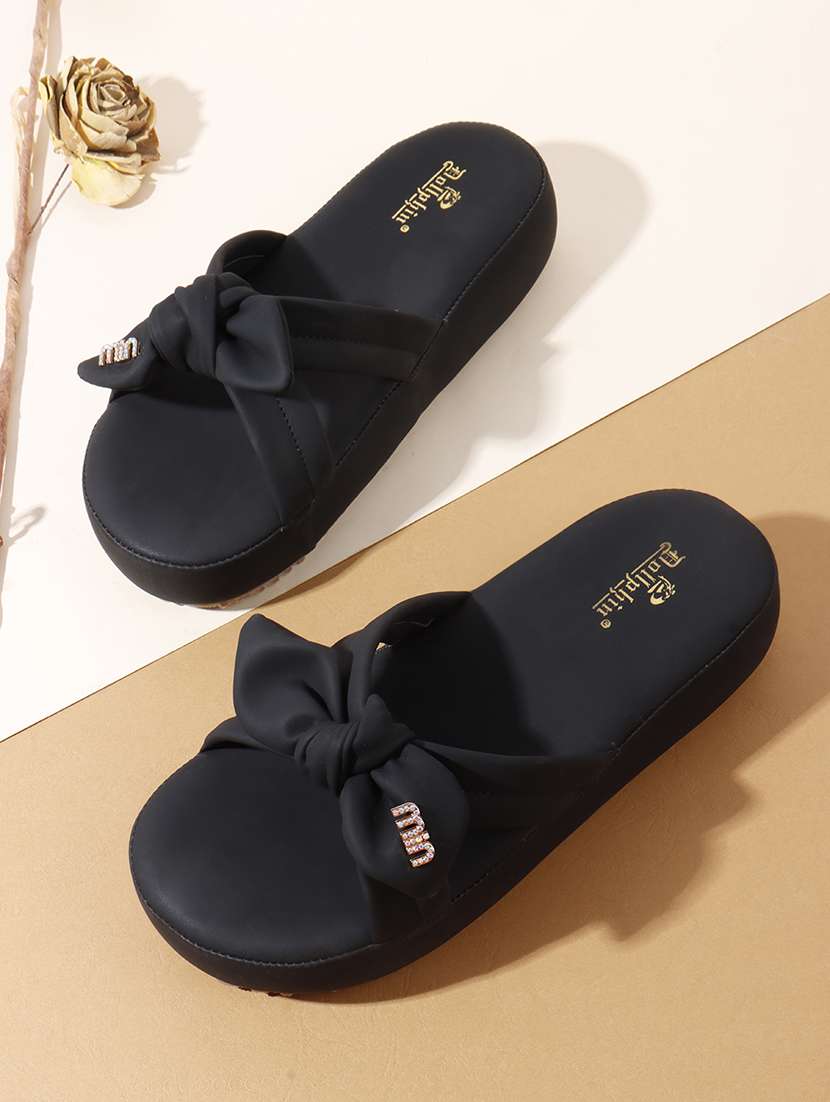 women black slip on wedge - 22078314 - Zoom Image - 0
