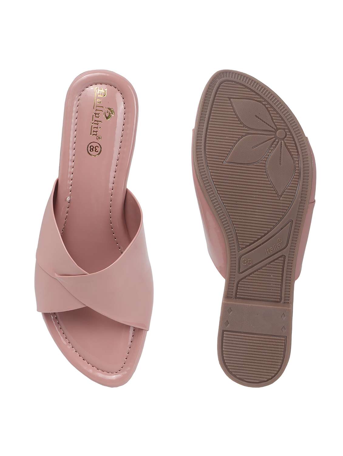 women mauve solid slip on sandal - 22078334 - Standard Image - 4