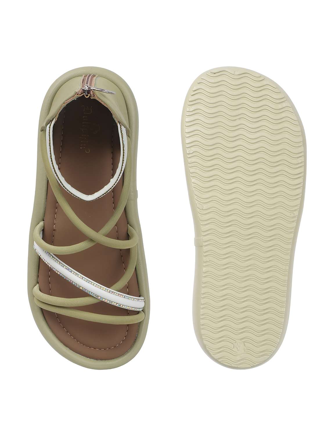 women solid strappy gladiators flats - 22078340 - Standard Image - 4
