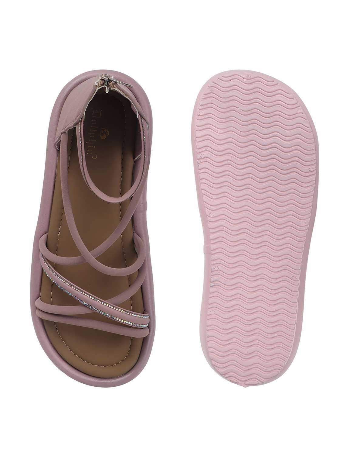 women solid strappy gladiators flats - 22078342 - Standard Image - 4