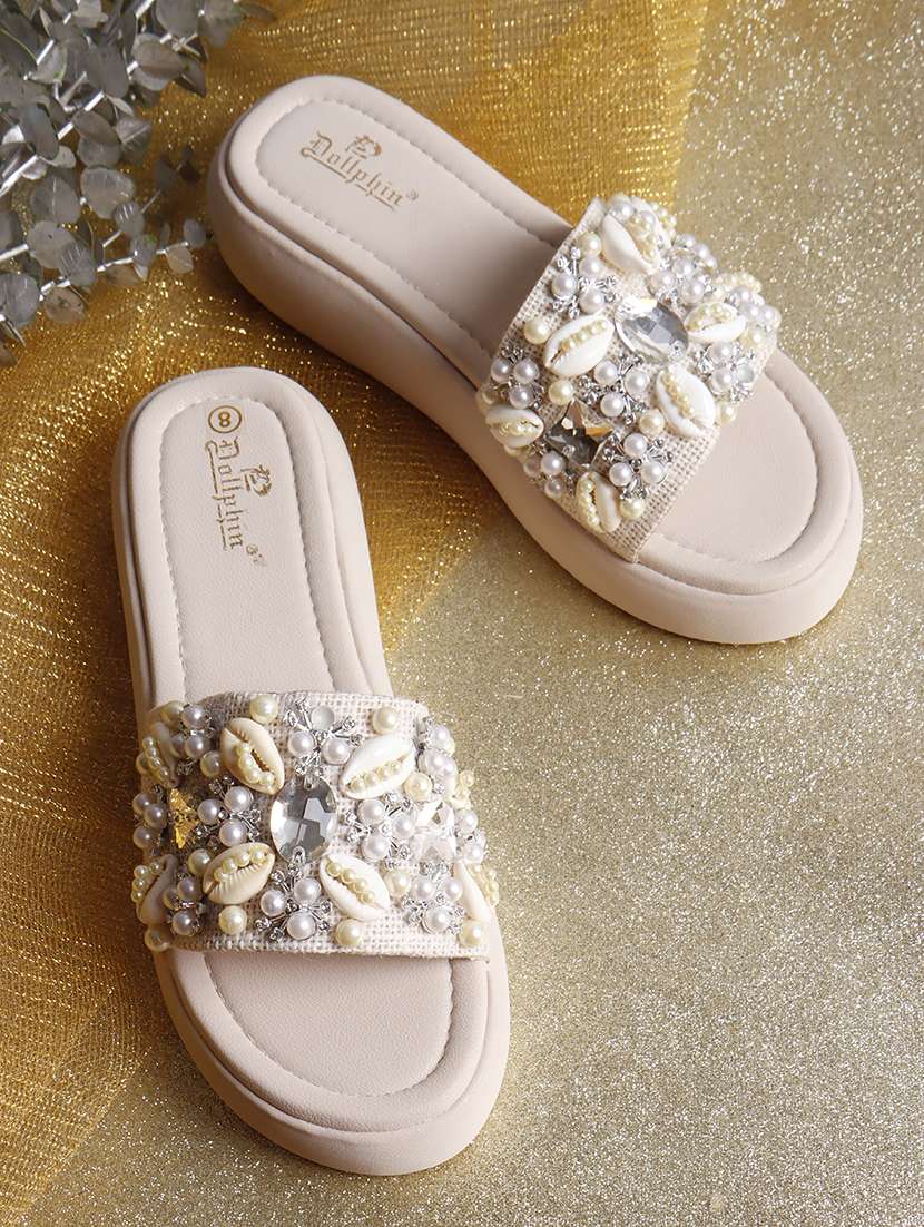women embellished slip on wedge - 22078348 -  Zoom Image - 0