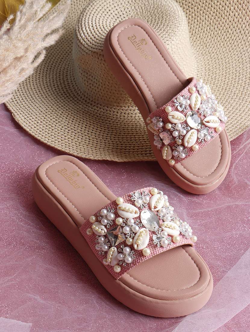 women embellished slip on wedge - 22078349 - Zoom Image - 0