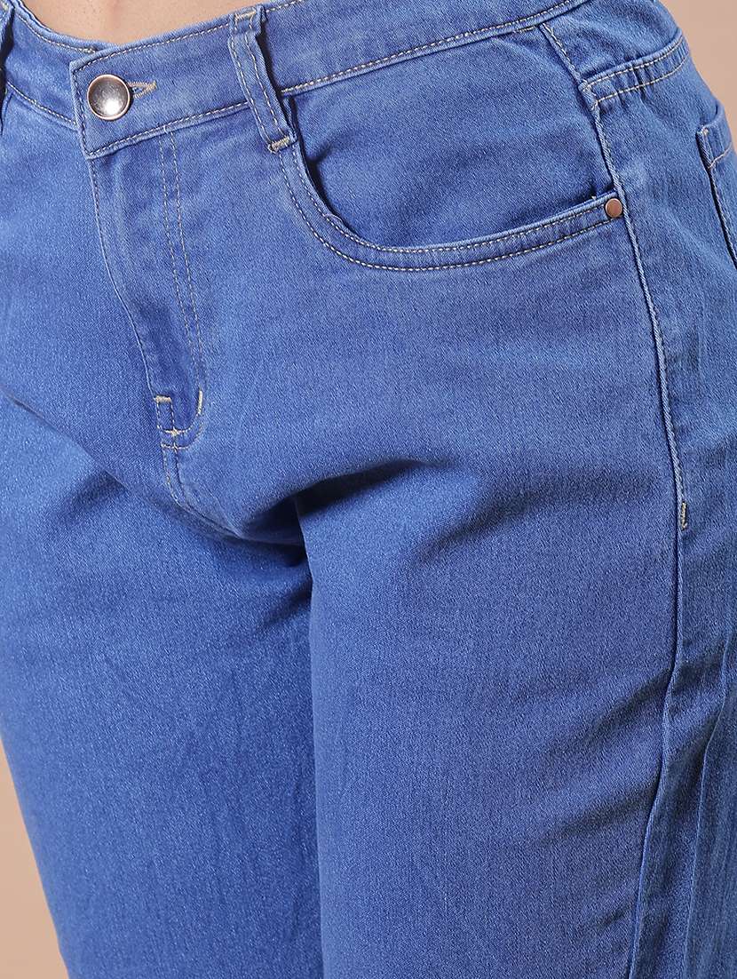 women solid mid rise slim fit jean - 22078354 -  Standard Image - 4