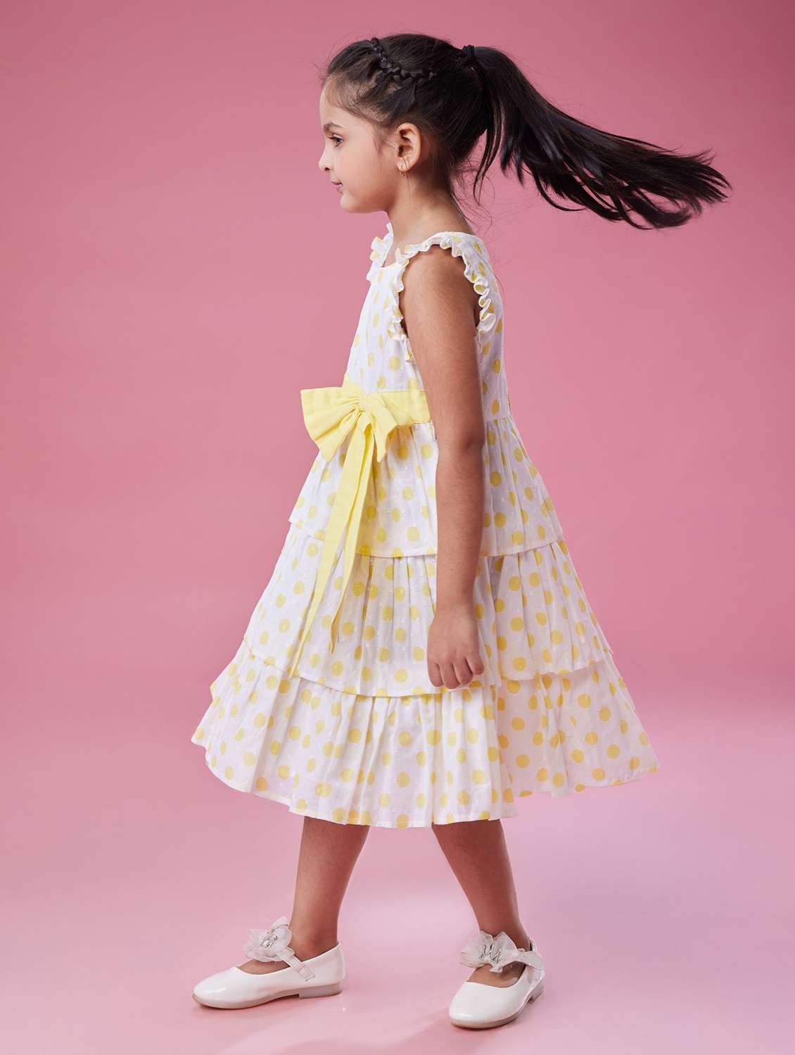 girls polka doted sleeveless layered dress - 22078492 -  Standard Image - 4