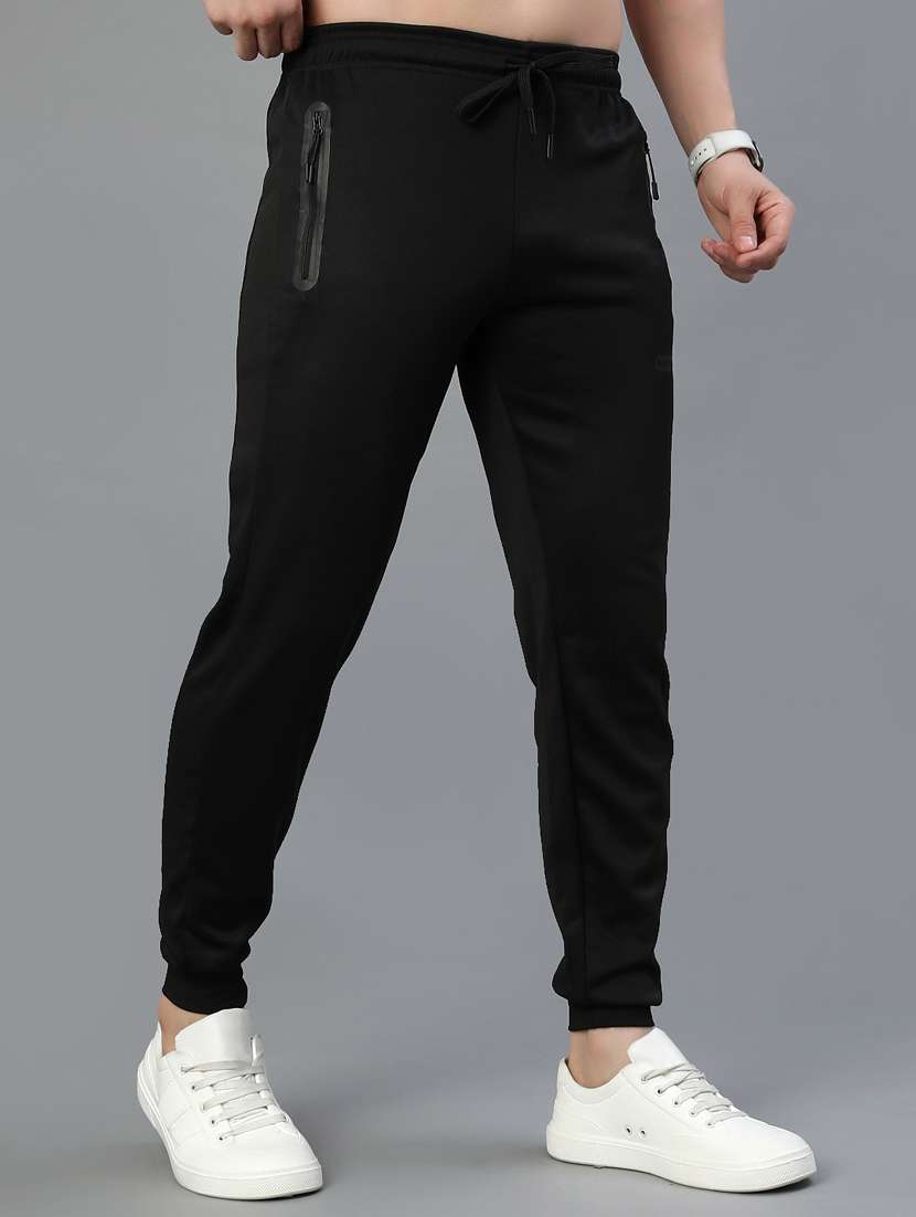 men solid mid rise regular fit jogger - 22078953 -  Standard Image - 1