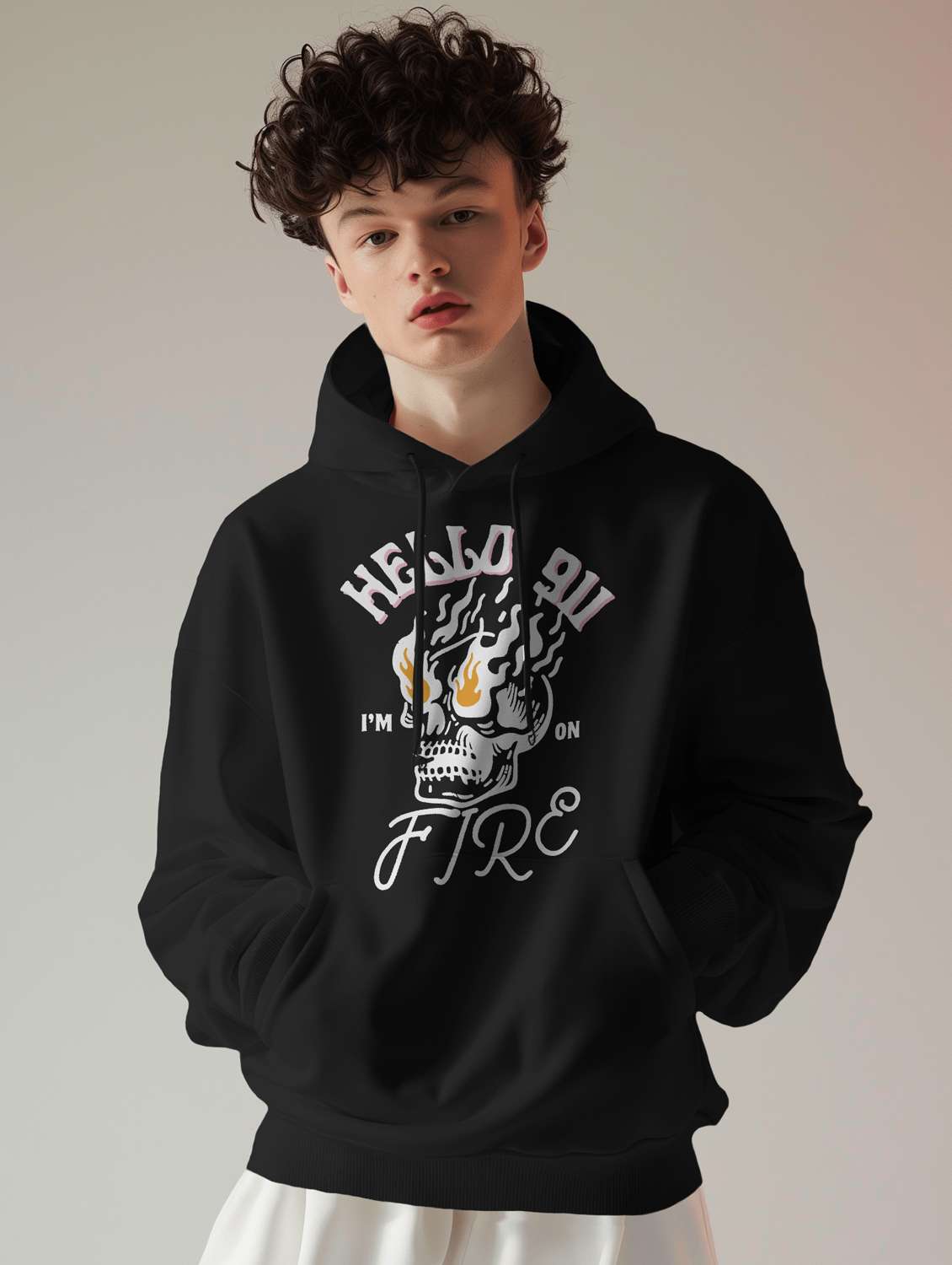 men front print long sleeve sweatshirt