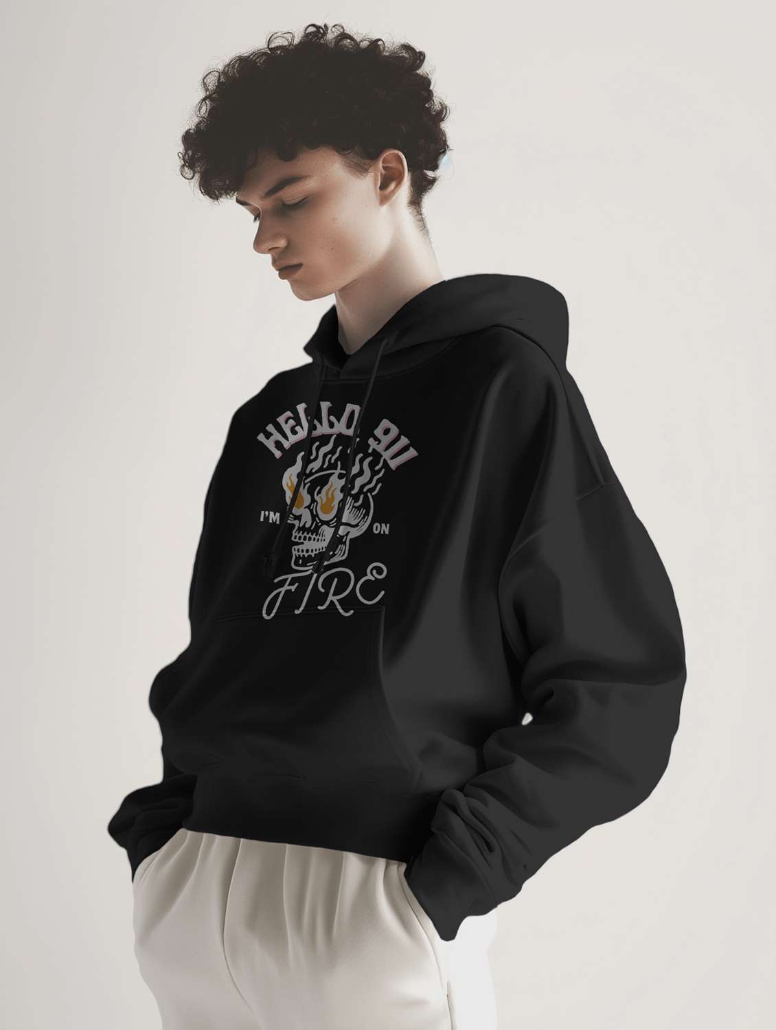 men front print long sleeve sweatshirt - 22079145 -  Standard Image - 1