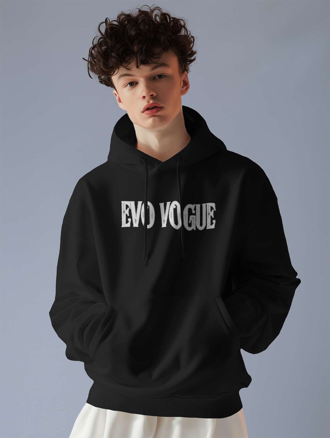 men front & back print long sleeve hooded sweatshirt - 22079148 -  Standard Image - 1