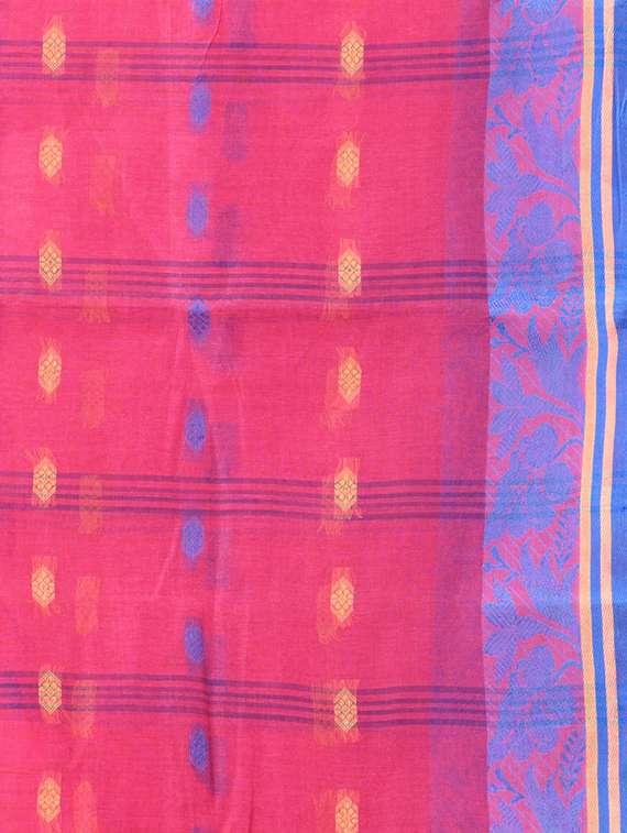 women self design tant saree - 22079272 -  Standard Image - 4